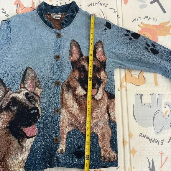 Sugar Street Weavers Vintage German Shepard Coat Oversized Small - Picture 4 of 9
